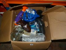 Box Containing Storage Jars - Tealight Candles - Soap Dispensers - Disposable Cups - Hot