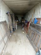 Contents of Lot 27 - Containing Various Crockery Branded Glassware, Light Fittings, 9 Large Wood