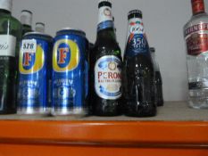 14 Cans of Fosters - 9 Bottles of Peroni & 8 Bottles of Kronenbourg 1664