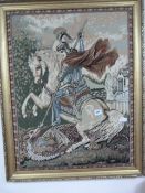 Cushioned Needlework Picture of St George & The Dragon