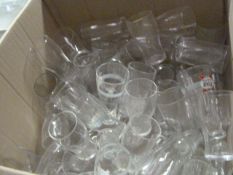 Box Containing Branded & Unbranded Half Pint Glasses