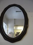 Art Deco Oval Wall Mirror