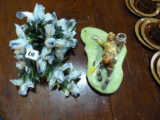 Golfing Ornament & Capo Di Monte Flower Ornament