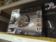 Crivet Trendy Leather Look Open Faced Motor Cycle Helmet