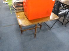 Oak Drop Leaf Table on Turned Legs