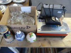 Box containing Glassware - Stein - Radio - Camera etc