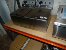 Ace Catering 2 Compartment 2 Basket Fryer Ref: B 7