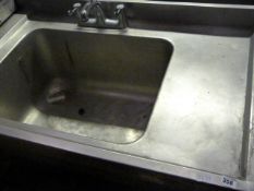 Stainless Steel Commercial Single Bowl Sink with Under Shelf & Left Hand Drainer