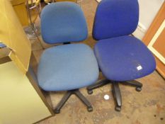 Pair of Office Chairs - Blue