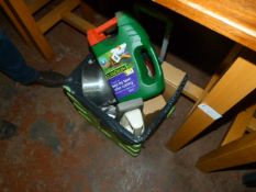 Box Containing Aluminium Kettle - Dust Buster - Lawn Feed etc