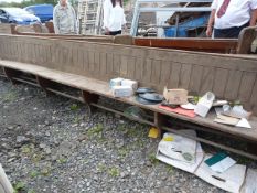 Large Pine Curved Pew