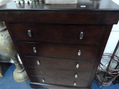Mahogany Chest of 5 Drawers