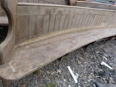 Large Pine Curved Pew
