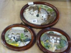 3 Ornamental Wall Plaques