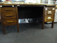 Oak Pedestal Desk