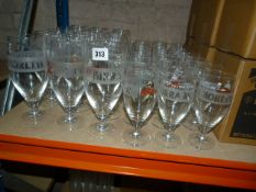 Quantity of Pint & Half Pint Birra Moretti Branded Glasses