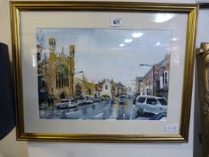 Gilt Framed Water Colour Depicting St Marys Church Beverley