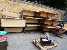 Approximately 38 Metal Framed Desks