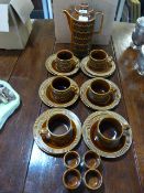 Hornsea Pottery Saffron Ware Coffee Set