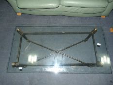 Glass Topped Coffee Table