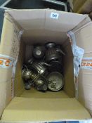 Box containing Plated Tea Service & Box containing Assorted Computer Items etc