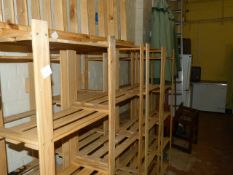 9 Softwood 5 Tier Shelving Unit