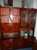 Mahogany Display Cabinet over Sideboard