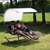 Vivere Double Outdoor Chaise Lounge Rocker Chair