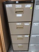 Coffee and Cream 4 Draw Foolscap Filing Cabinet & Lot 289 4 Pieces of Work Surface