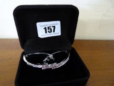 Ladies Tennis Bracelet with Pink Stones