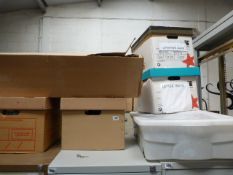 Assorted Boxes of Office Sundries Tables etc
