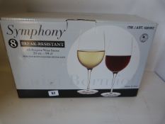 Set of 8 Break Resistant Symphony Wine Glasses