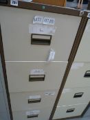 4 Draw Foolscap Filing Cabinet Coffee and Cream (Sold with Lot 232)