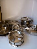 12 Piece Stainless Steel Pan Set