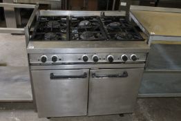 Falcon Dominator 6 Burner Commercial Gas Cooker Over Oven