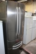 Hotpoint Quadrio Fridge Freezer Over Drawers in Brushed Stainless Steel Finish