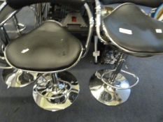 *BLK GASLIFT BARSTOOL  2PK