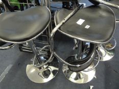 *BLK GASLIFT BARSTOOL  2PK
