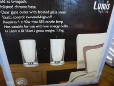 *CLEAR GLASS TOUCH LAMPS