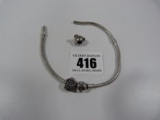 *PANDORA BRACELET+2 BEADS