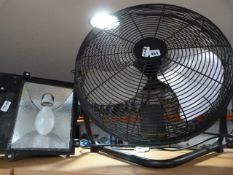 Industrial Cooling Fan & Exterior Flood Lamp