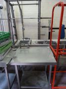 Stainless Steel Preparation Table with Pan Shower