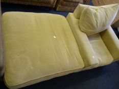 Cream Single Easy Chair & Large Pouffe