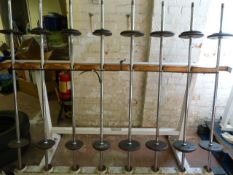 Rack Containing 8 Bars & Weights 10kg-12.5kg