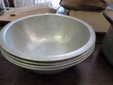 4 Aluminium Mixing Bowls