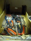 Box Containing Various Hand Tools