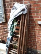 2 Pairs of Extending Wooden Ladders