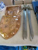 2 Copper Shields & 4 Reproduction Swords