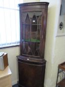 Mahogany Glazed Corner Cabinet