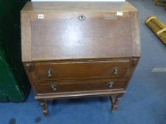 Oak Art Deco Fall Front Bureau
